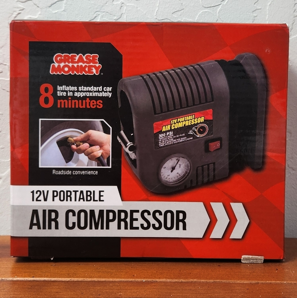 GREASE MONKEY || 12 VOLT PORTABLE AIR COMPRESSOR